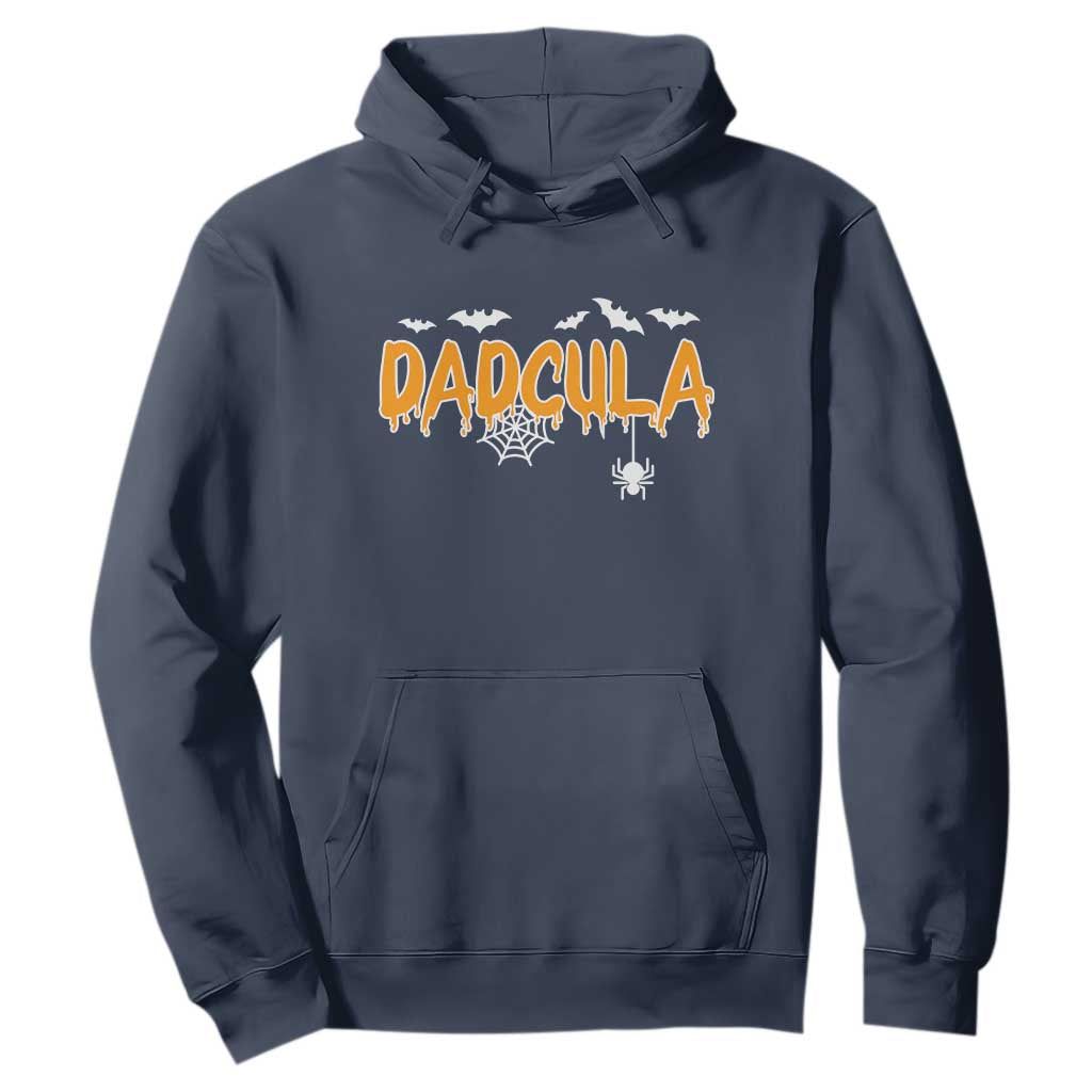 Dadcula Funny Vampire Dad Hoodie Spiderweb Spooky Halloween