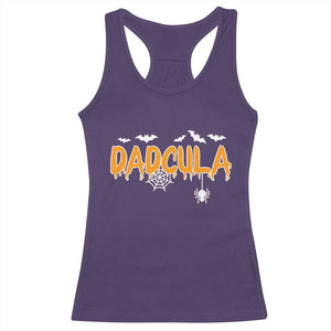 Dadcula Funny Vampire Dad Racerback Tank Top Spiderweb Spooky Halloween