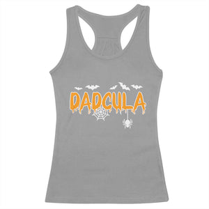 Dadcula Funny Vampire Dad Racerback Tank Top Spiderweb Spooky Halloween