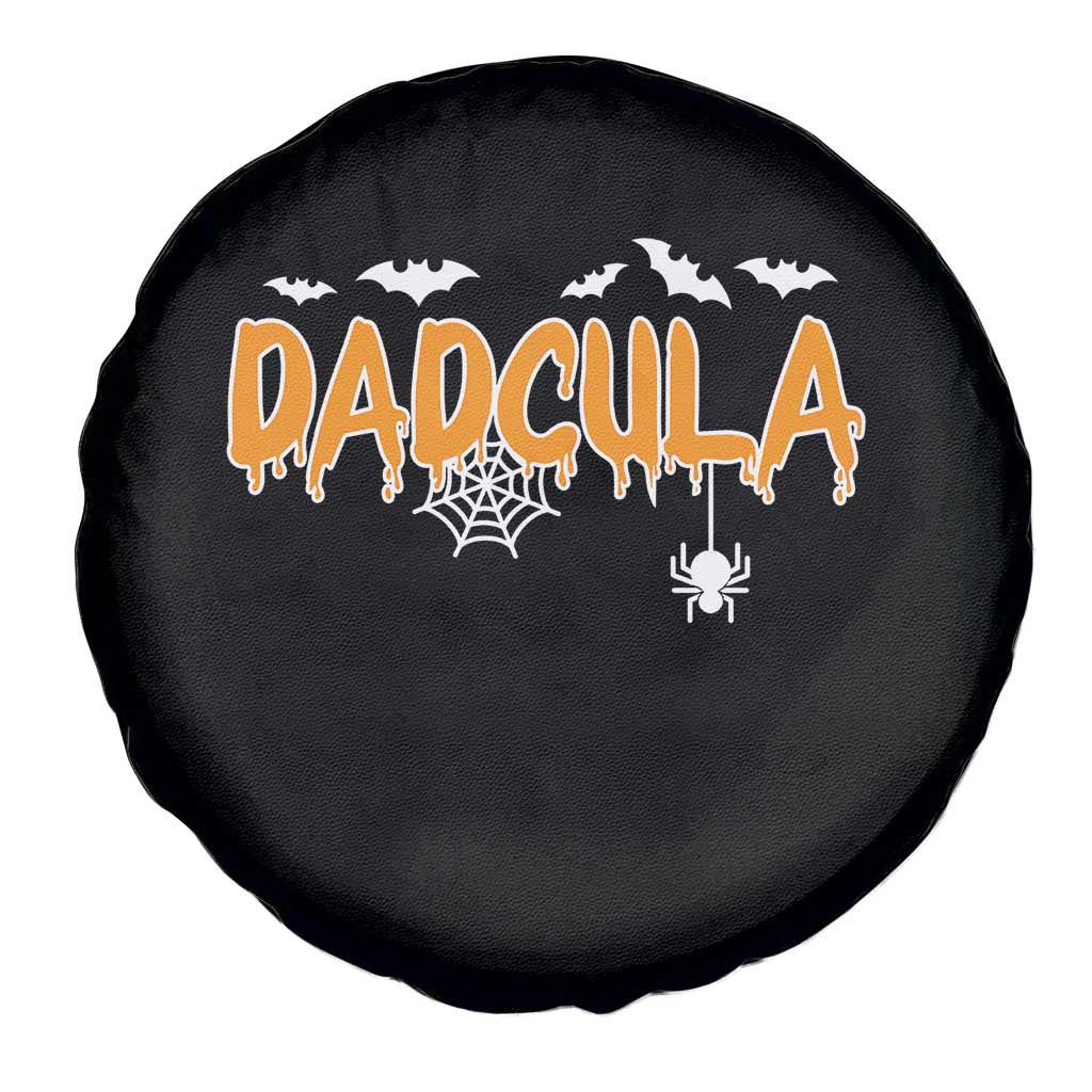 Dadcula Funny Vampire Dad Spare Tire Cover Spiderweb Spooky Halloween