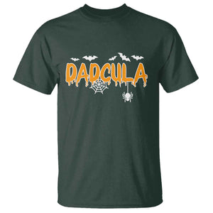 Dadcula Funny Vampire Dad T Shirt Spiderweb Spooky Halloween