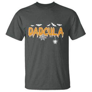 Dadcula Funny Vampire Dad T Shirt Spiderweb Spooky Halloween