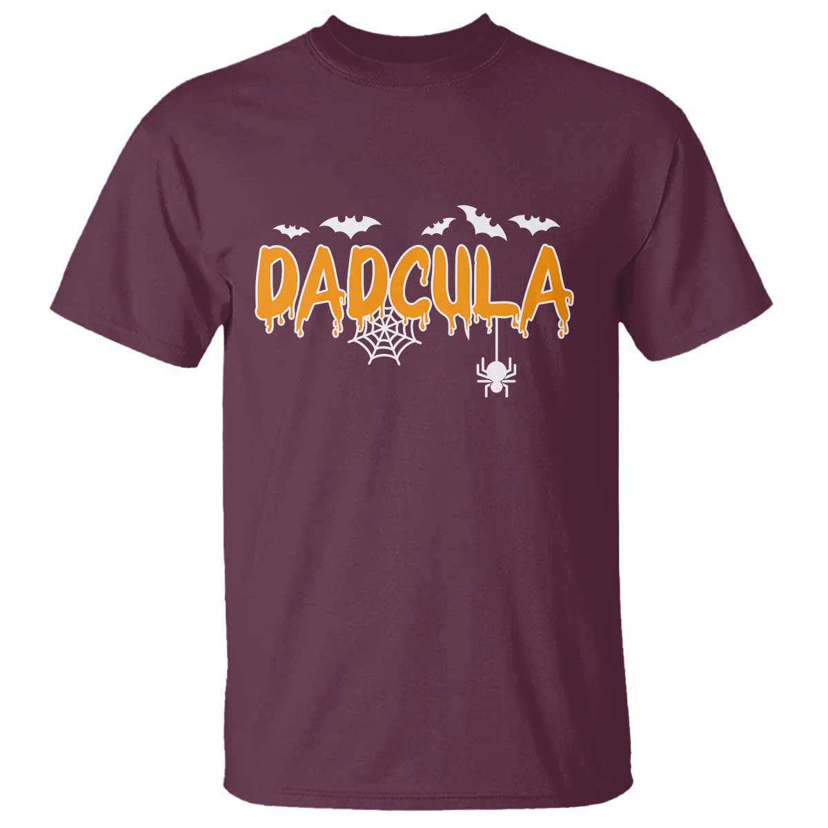Dadcula Funny Vampire Dad T Shirt Spiderweb Spooky Halloween