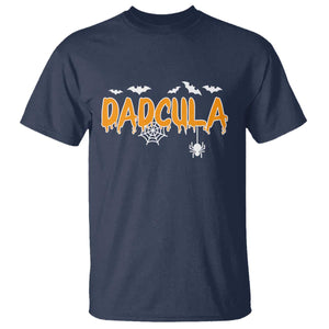 Dadcula Funny Vampire Dad T Shirt Spiderweb Spooky Halloween