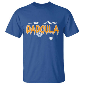Dadcula Funny Vampire Dad T Shirt Spiderweb Spooky Halloween