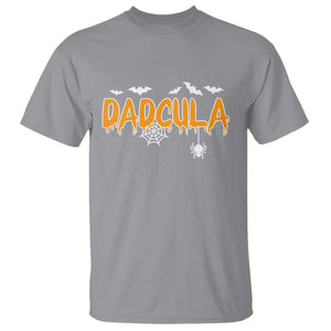 Dadcula Funny Vampire Dad T Shirt Spiderweb Spooky Halloween