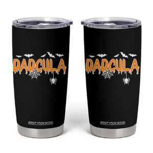 Dadcula Funny Vampire Dad Tumbler Cup Spiderweb Spooky Halloween