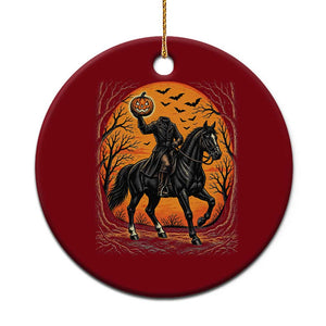 Headless Horseman Legend Vintage Halloween Ceramic Ornament