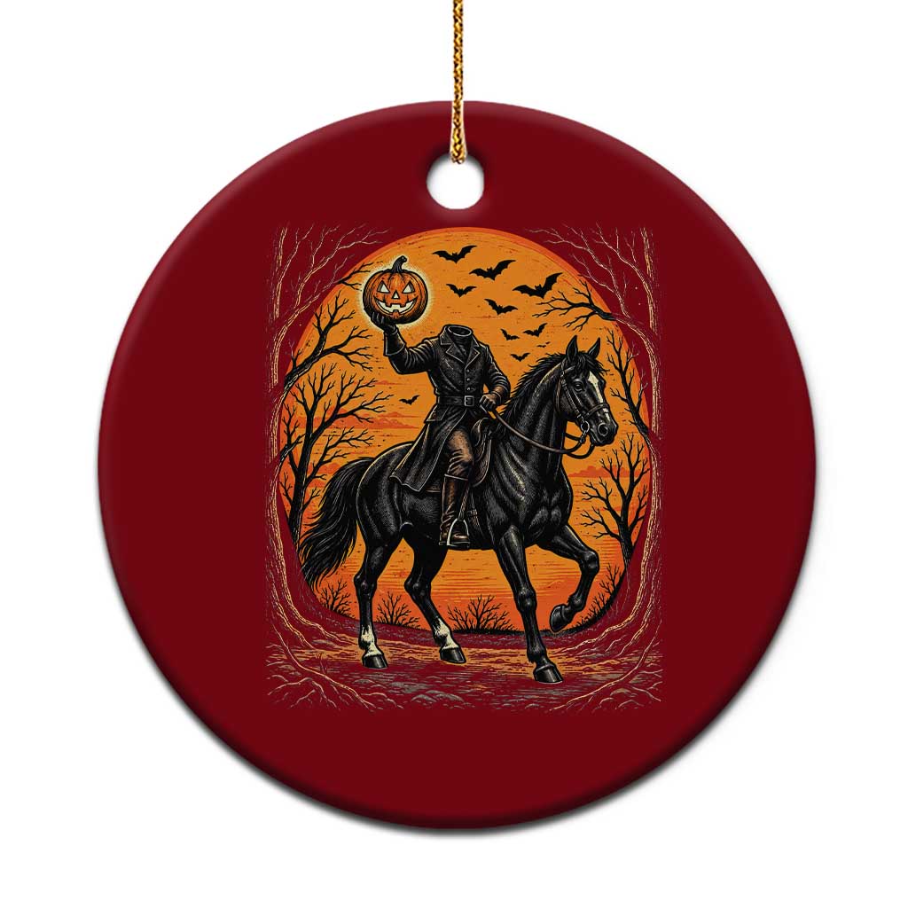 Headless Horseman Legend Vintage Halloween Ceramic Ornament