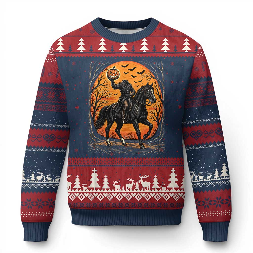 Headless Horseman Legend Vintage Halloween Ugly Christmas Sweater