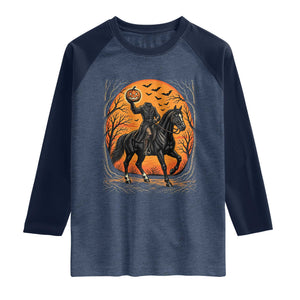 Headless Horseman Legend Vintage Halloween Raglan Shirt