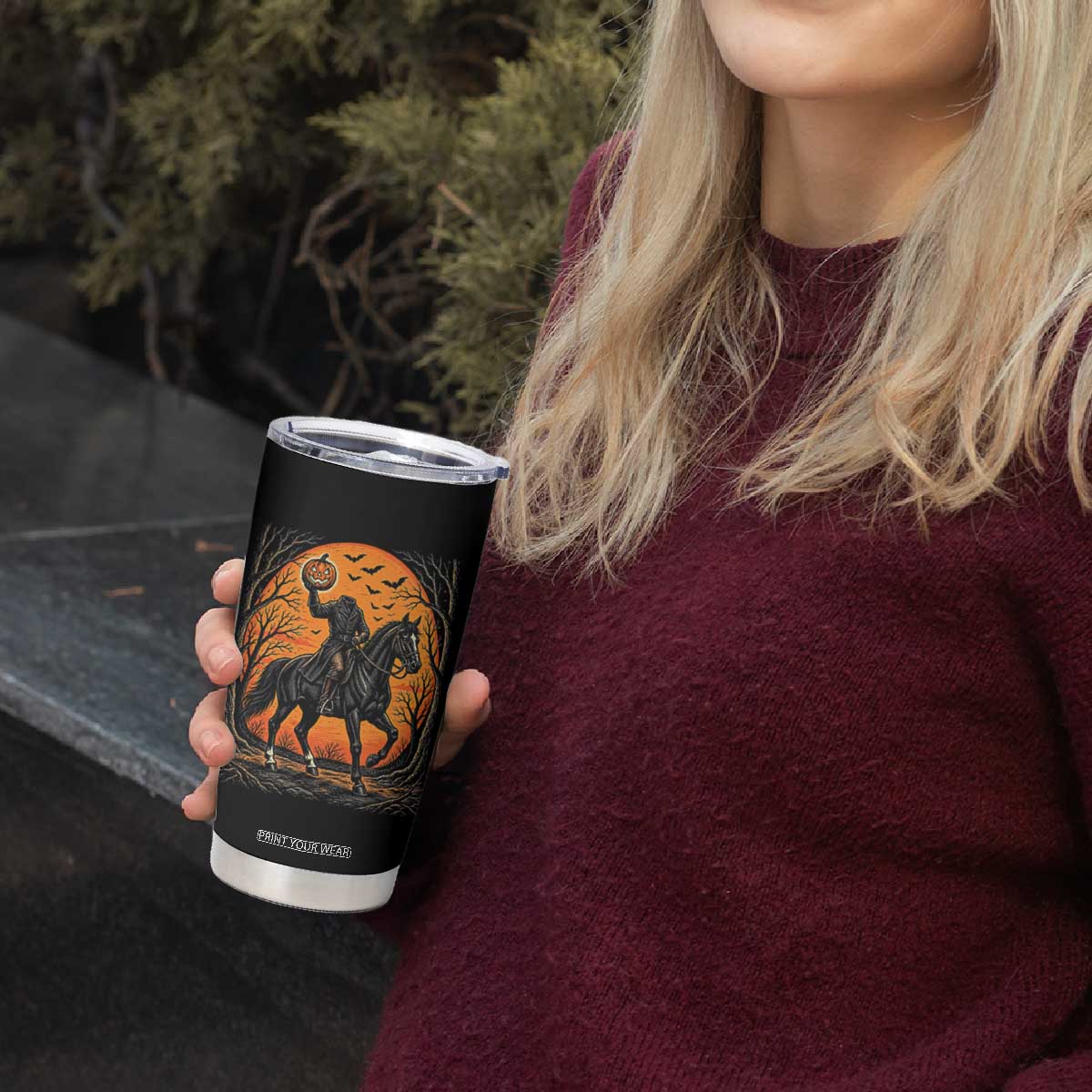 Headless Horseman Legend Vintage Halloween Tumbler Cup