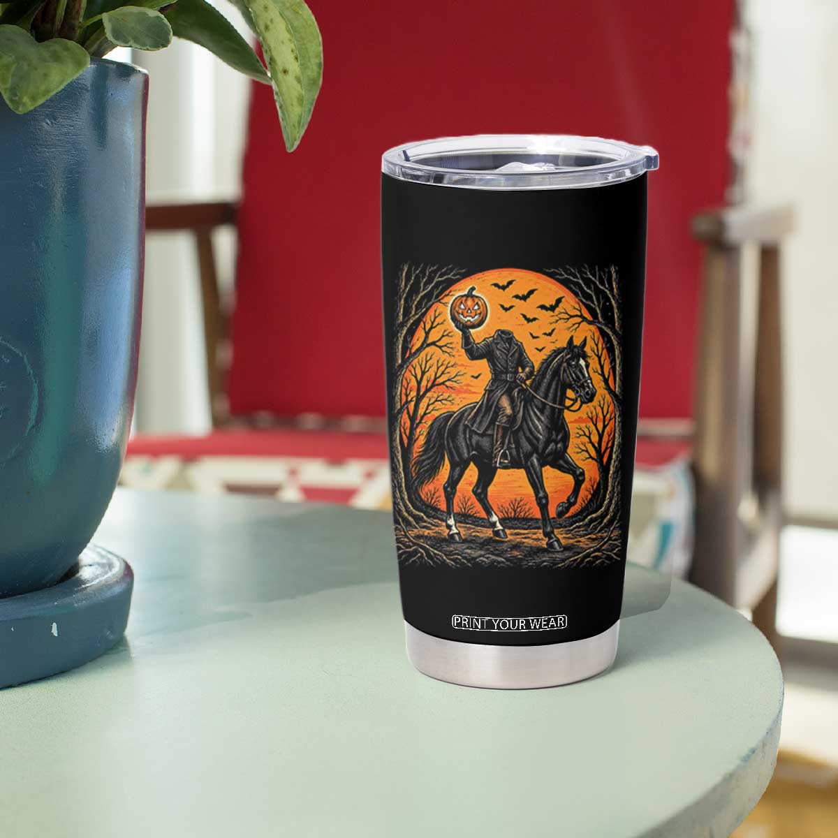Headless Horseman Legend Vintage Halloween Tumbler Cup