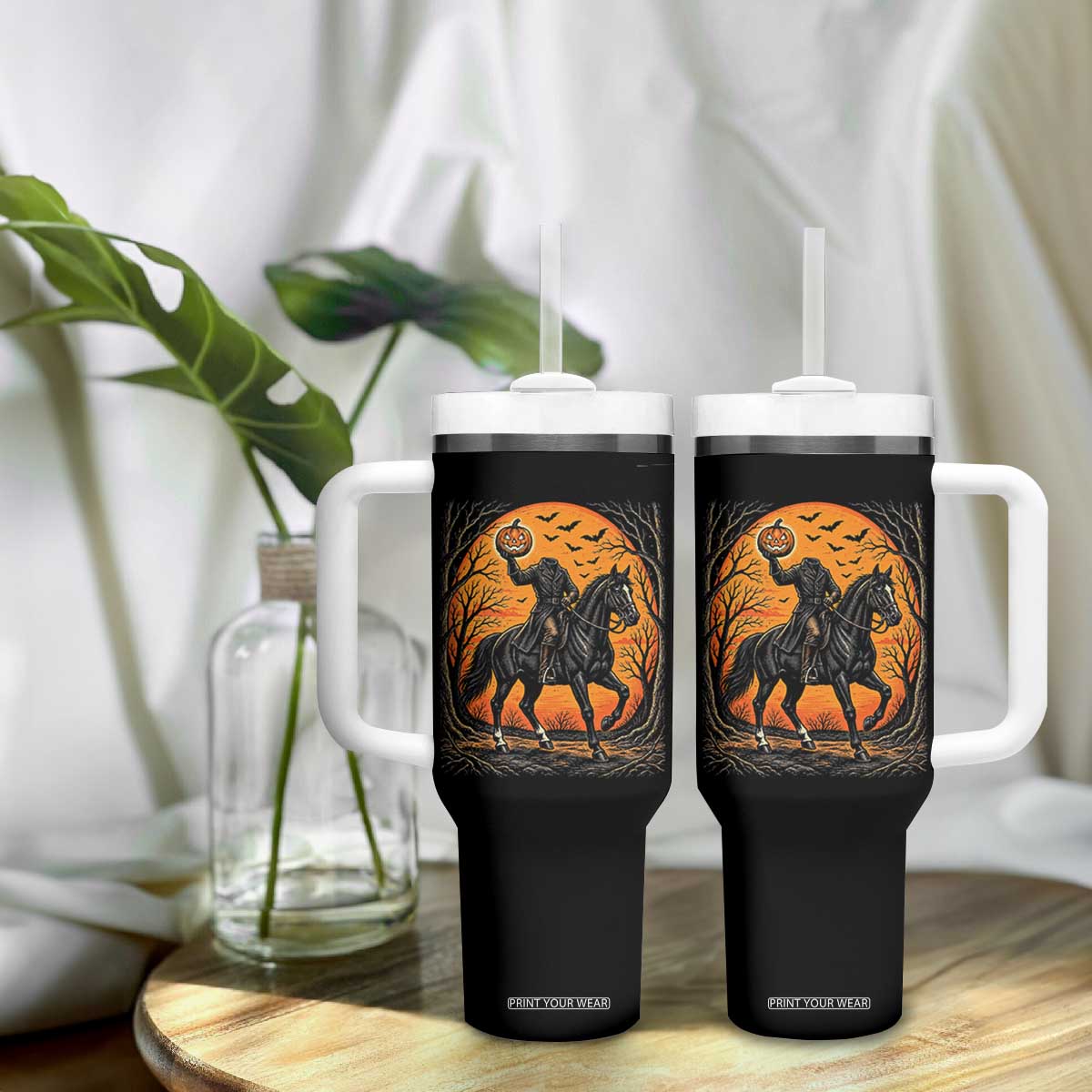 Headless Horseman Legend Vintage Halloween Tumbler With Handle