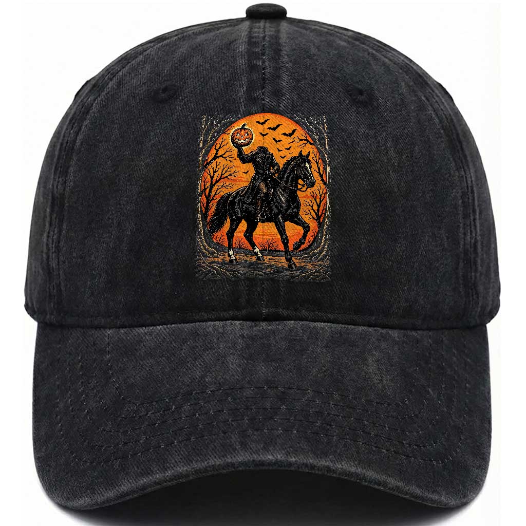 Headless Horseman Legend Vintage Halloween Washed Cotton Baseball Cap