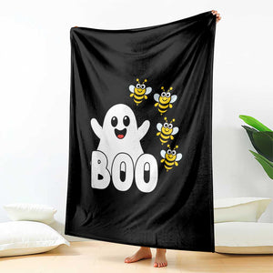 Cute Boo Bees Ghost Honey Bees Throw Blanket Funny Spooky Hallowee