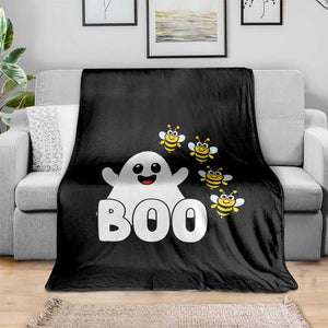 Cute Boo Bees Ghost Honey Bees Throw Blanket Funny Spooky Hallowee