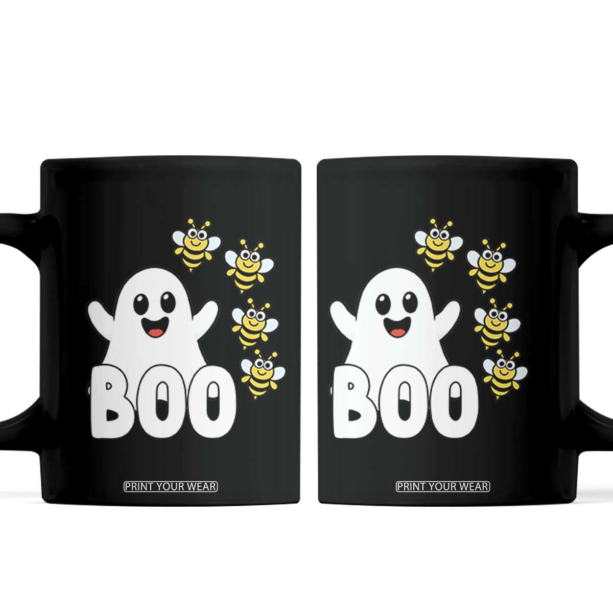 Cute Boo Bees Ghost Honey Bees Coffee Mug Funny Spooky Hallowee