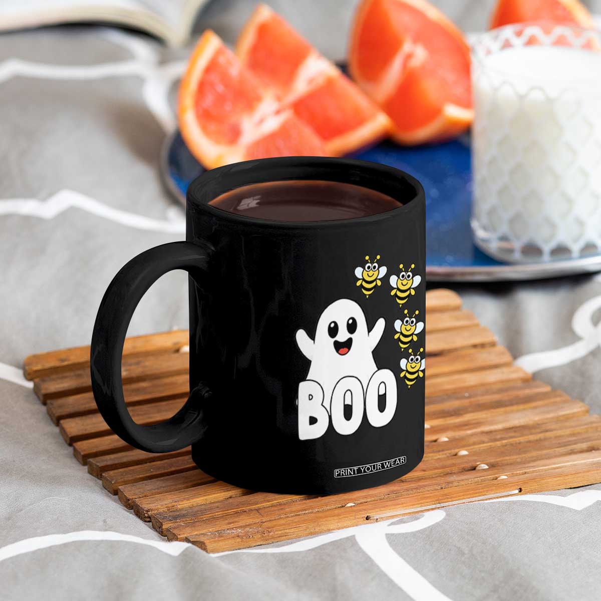 Cute Boo Bees Ghost Honey Bees Coffee Mug Funny Spooky Hallowee