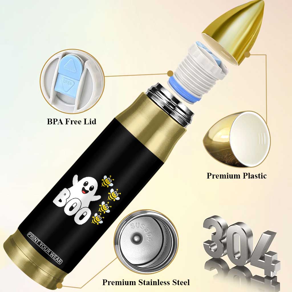 Cute Boo Bees Ghost Honey Bees Bullet Tumbler Funny Spooky Hallowee