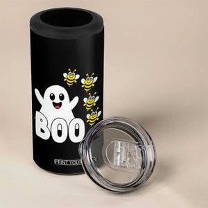 Cute Boo Bees Ghost Honey Bees 4 in 1 Can Cooler Tumbler Funny Spooky Hallowee
