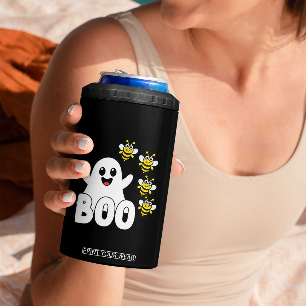 Cute Boo Bees Ghost Honey Bees 4 in 1 Can Cooler Tumbler Funny Spooky Hallowee