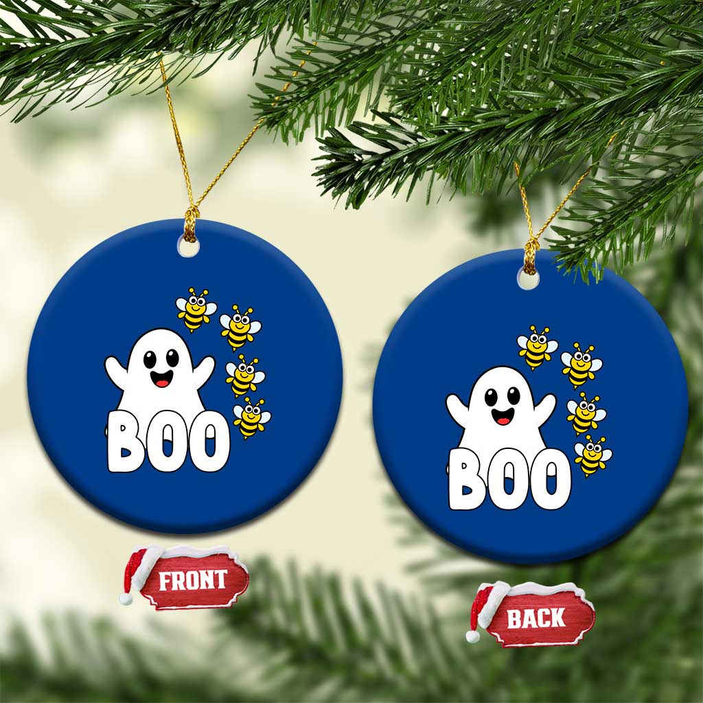 Cute Boo Bees Ghost Honey Bees Ceramic Ornament Funny Spooky Hallowee