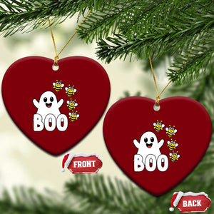 Cute Boo Bees Ghost Honey Bees Ceramic Ornament Funny Spooky Hallowee