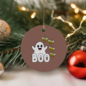 Cute Boo Bees Ghost Honey Bees Ceramic Ornament Funny Spooky Hallowee