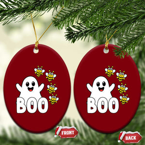 Cute Boo Bees Ghost Honey Bees Ceramic Ornament Funny Spooky Hallowee