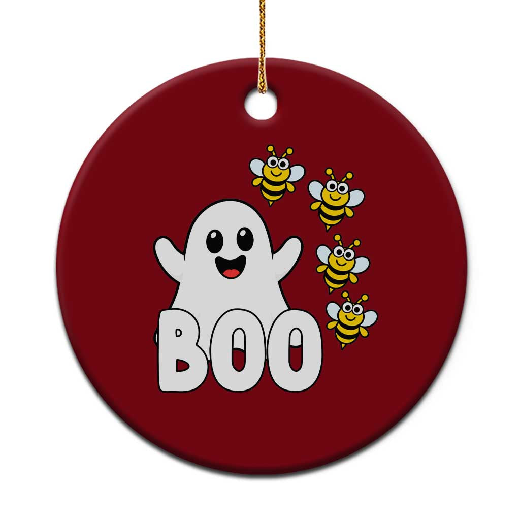 Cute Boo Bees Ghost Honey Bees Ceramic Ornament Funny Spooky Hallowee