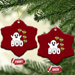 Cute Boo Bees Ghost Honey Bees Ceramic Ornament Funny Spooky Hallowee