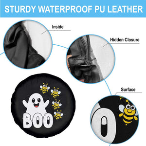 Cute Boo Bees Ghost Honey Bees Spare Tire Cover Funny Spooky Hallowee