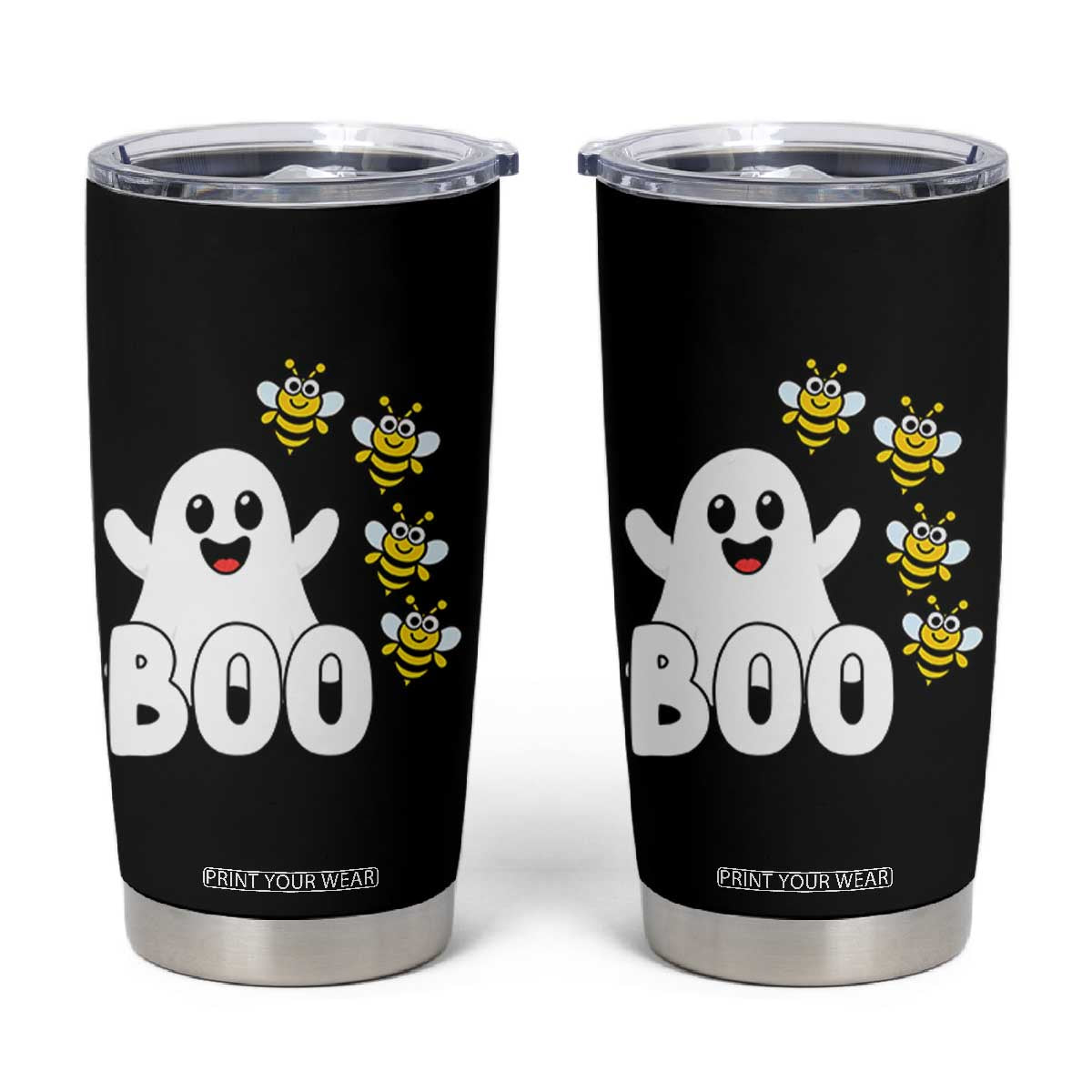 Cute Boo Bees Ghost Honey Bees Tumbler Cup Funny Spooky Hallowee