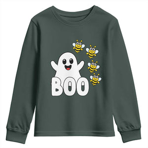 Cute Boo Bees Ghost Honey Bees Youth Sweatshirt Funny Spooky Hallowee
