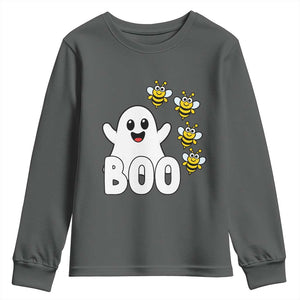 Cute Boo Bees Ghost Honey Bees Youth Sweatshirt Funny Spooky Hallowee