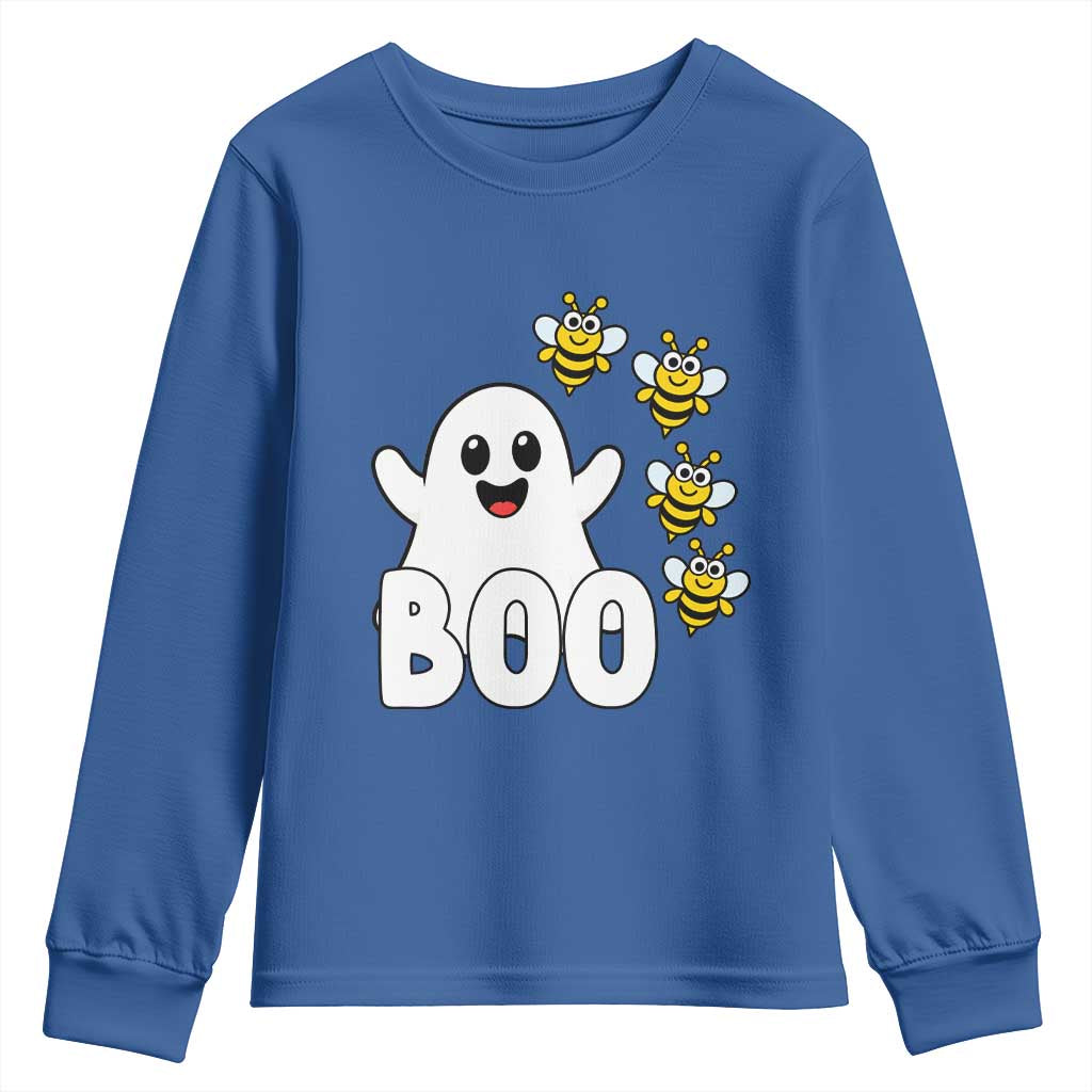 Cute Boo Bees Ghost Honey Bees Youth Sweatshirt Funny Spooky Hallowee