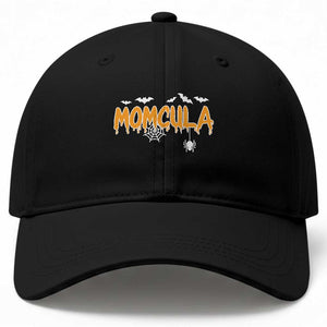 Momcula Funny Vampire Mom Baseball Cap Spiderweb Spooky Halloween