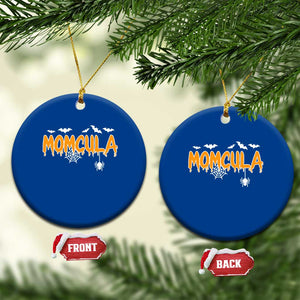 Momcula Funny Vampire Mom Ceramic Ornament Spiderweb Spooky Halloween