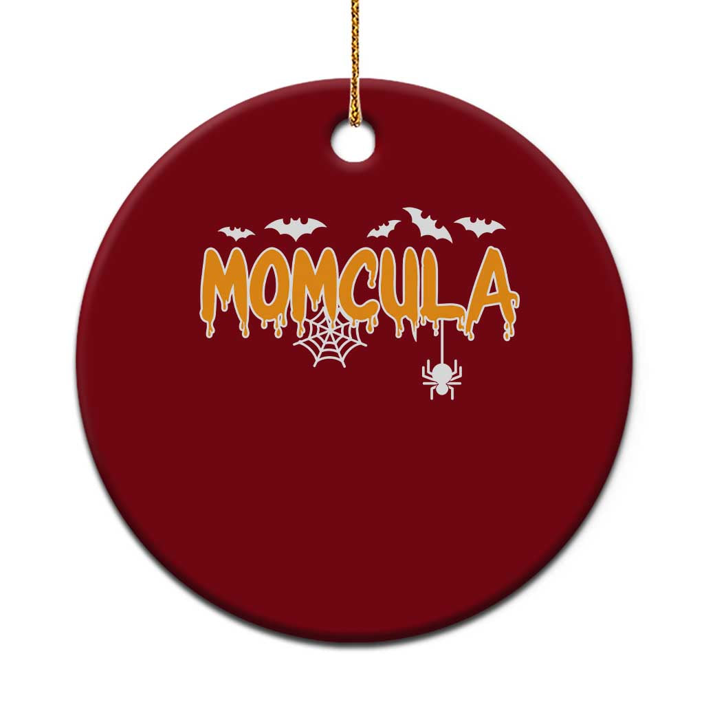 Momcula Funny Vampire Mom Ceramic Ornament Spiderweb Spooky Halloween