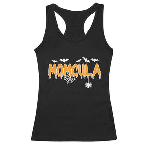 Momcula Funny Vampire Mom Racerback Tank Top Spiderweb Spooky Halloween