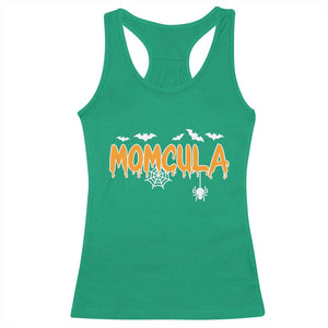 Momcula Funny Vampire Mom Racerback Tank Top Spiderweb Spooky Halloween