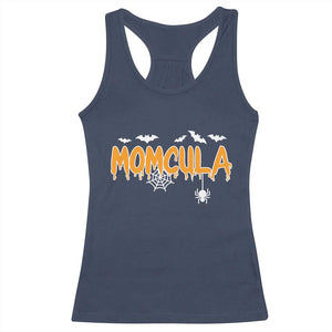 Momcula Funny Vampire Mom Racerback Tank Top Spiderweb Spooky Halloween