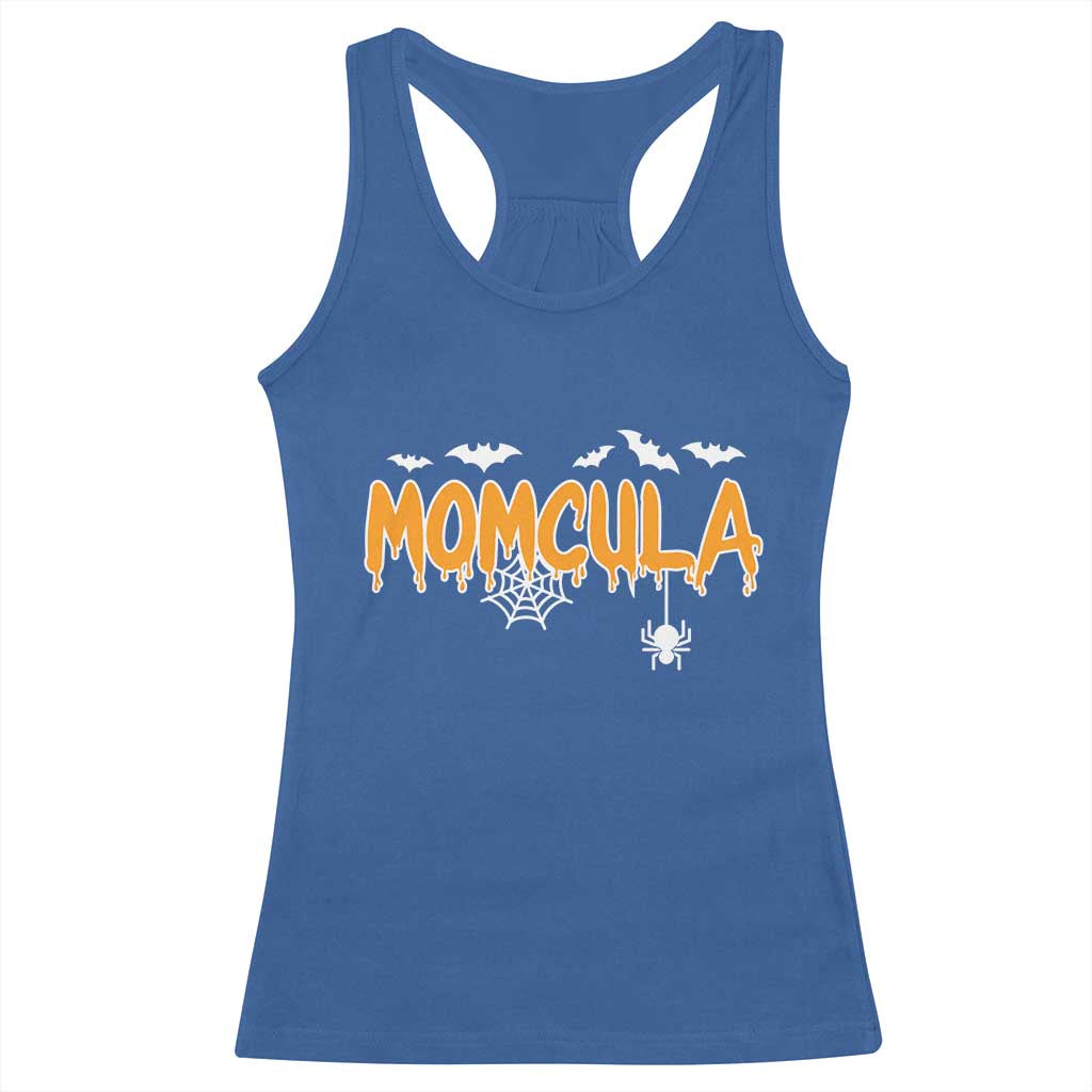 Momcula Funny Vampire Mom Racerback Tank Top Spiderweb Spooky Halloween