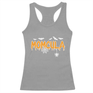 Momcula Funny Vampire Mom Racerback Tank Top Spiderweb Spooky Halloween