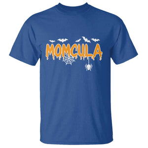 Momcula Funny Vampire Mom T Shirt Spiderweb Spooky Halloween