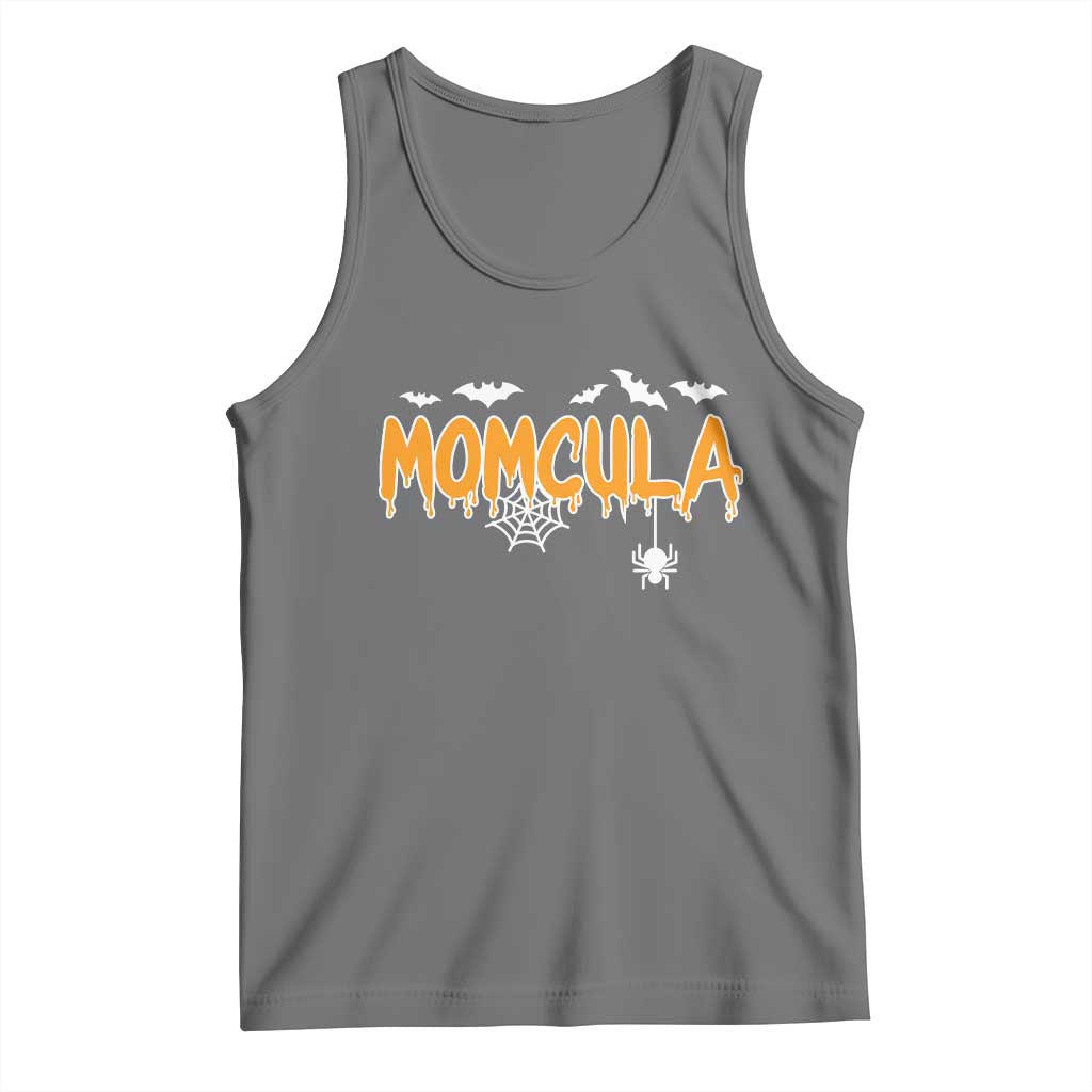 Momcula Funny Vampire Mom Tank Top Spiderweb Spooky Halloween