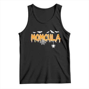 Momcula Funny Vampire Mom Tank Top Spiderweb Spooky Halloween