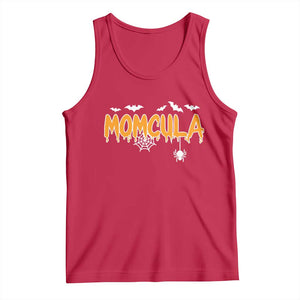 Momcula Funny Vampire Mom Tank Top Spiderweb Spooky Halloween
