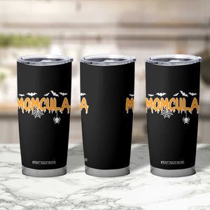 Momcula Funny Vampire Mom Tumbler Cup Spiderweb Spooky Halloween